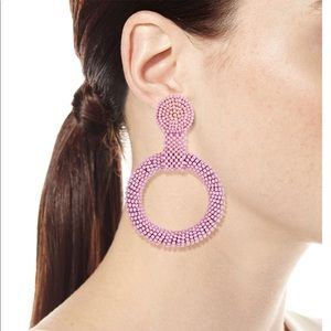 Kenneth Jay Lane 50mm Mauve earrings